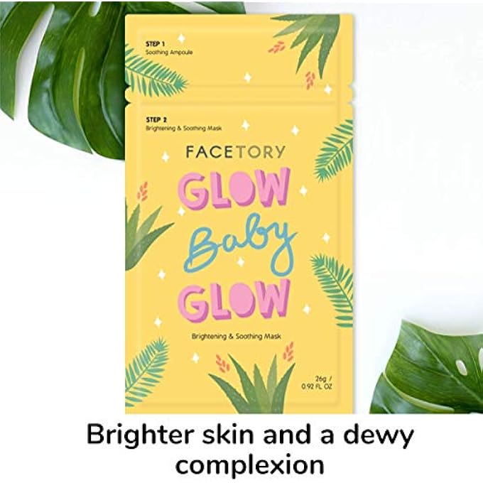 FACETORY GLOW BABY GLOW NIACINAMIDE AND CICA BRIGHTENING SHEET MASK - BRIGHTENING, CALMING, AND MOISTURIZING (PACK OF 5) - Image 4